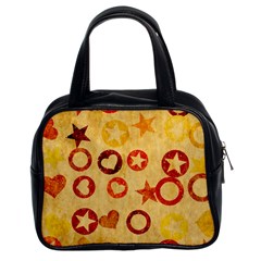 Shapes On Vintage Paper Classic Handbag (two Sides) by LalyLauraFLM