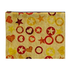 Shapes On Vintage Paper Cosmetic Bag (xl) by LalyLauraFLM