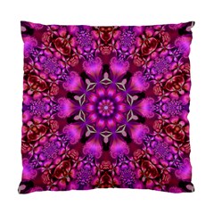 Pink Fractal Kaleidoscope  Cushion Case (two Sided)  by KirstenStar