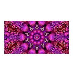 Pink Fractal Kaleidoscope  Satin Wrap