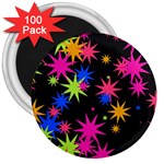 Colorful stars pattern 3  Magnet (100 pack) Front