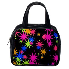 Colorful Stars Pattern Classic Handbag (one Side) by LalyLauraFLM