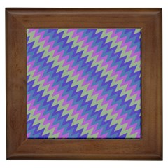 Diagonal chevron pattern Framed Tile