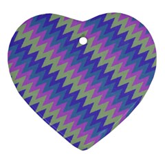 Diagonal chevron pattern Ornament (Heart)