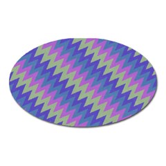 Diagonal chevron pattern Magnet (Oval)