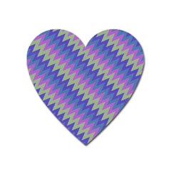 Diagonal chevron pattern Magnet (Heart)