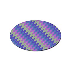 Diagonal chevron pattern Sticker Oval (10 pack)