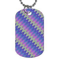 Diagonal chevron pattern Dog Tag (Two Sides)