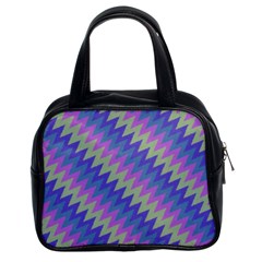 Diagonal chevron pattern Classic Handbag (Two Sides)