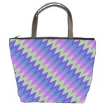 Diagonal chevron pattern Bucket Bag Front