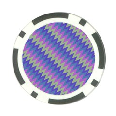 Diagonal Chevron Pattern Poker Chip Card Guard (10 Pack) by LalyLauraFLM