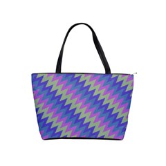 Diagonal Chevron Pattern Classic Shoulder Handbag by LalyLauraFLM