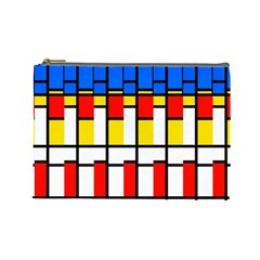 Colorful Rectangles Pattern Cosmetic Bag (large) by LalyLauraFLM