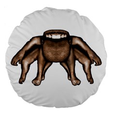 Fantasty Dark Alien Monster Large 18  Premium Flano Round Cushion  by dflcprints