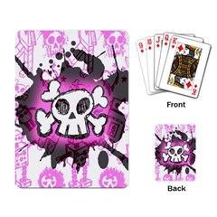 Cartoon Skull  Playing Cards Single Design by ArtistRoseanneJones