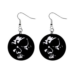 Gothic Skull Mini Button Earrings by ArtistRoseanneJones