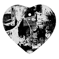 Grunge Skull Heart Ornament by ArtistRoseanneJones