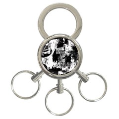 Grunge Skull 3-ring Key Chain