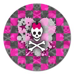 Princess Skull Heart Magnet 5  (round)