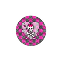 Princess Skull Heart Golf Ball Marker 4 Pack