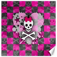 Princess Skull Heart Canvas 20  X 20  (unframed)