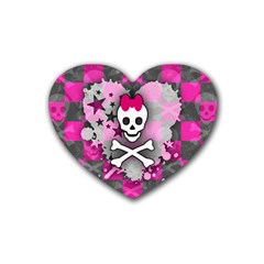 Princess Skull Heart Drink Coasters (heart)