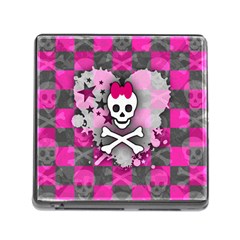 Princess Skull Heart Memory Card Reader With Storage (square)