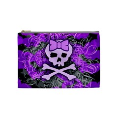 Purple Girly Skull Cosmetic Bag (medium)