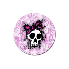 Sketched Skull Princess Magnet 3  (round)