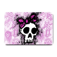 Sketched Skull Princess Small Door Mat by ArtistRoseanneJones