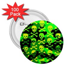 Skull Camouflage 2 25  Button (100 Pack) by ArtistRoseanneJones