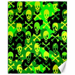 Skull Camouflage Canvas 16  X 20  (unframed) by ArtistRoseanneJones