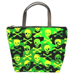 Skull Camouflage Bucket Handbag by ArtistRoseanneJones