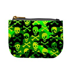 Skull Camouflage Coin Change Purse by ArtistRoseanneJones