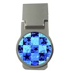 Blue Star Checkers Money Clip (Round) Front