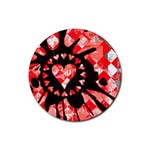 Love Heart Splatter Drink Coasters 4 Pack (Round) Front