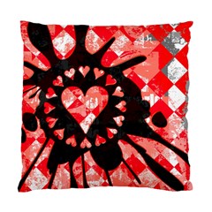 Love Heart Splatter Cushion Case (single Sided)  by ArtistRoseanneJones