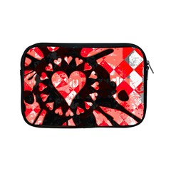 Love Heart Splatter Apple Ipad Mini Zippered Sleeve by ArtistRoseanneJones