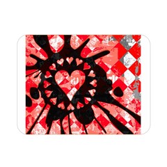 Love Heart Splatter Double Sided Flano Blanket (mini) by ArtistRoseanneJones