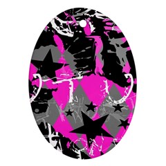 Pink Scene Kid Oval Ornament by ArtistRoseanneJones