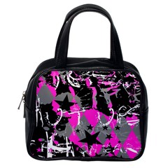 Pink Scene Kid Classic Handbag (one Side) by ArtistRoseanneJones