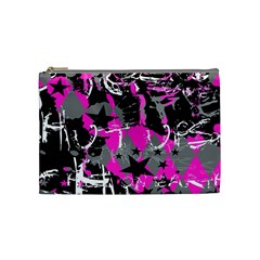 Pink Scene Kid Cosmetic Bag (medium) by ArtistRoseanneJones