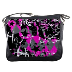 Pink Scene Kid Messenger Bag by ArtistRoseanneJones