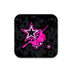 Pink Star Graphic Drink Coasters 4 Pack (square) by ArtistRoseanneJones