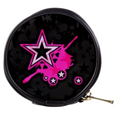 Pink Star Graphic Mini Makeup Case by ArtistRoseanneJones