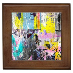 Graffiti Pop Framed Ceramic Tile by ArtistRoseanneJones