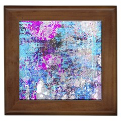 Graffiti Splatter Framed Ceramic Tile by ArtistRoseanneJones