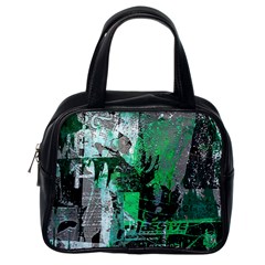 Green Urban Graffiti Classic Handbag (one Side) by ArtistRoseanneJones