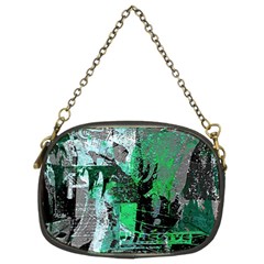 Green Urban Graffiti Chain Purse (two Sided)  by ArtistRoseanneJones