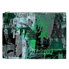 Green Urban Graffiti Cosmetic Bag (xxl) by ArtistRoseanneJones